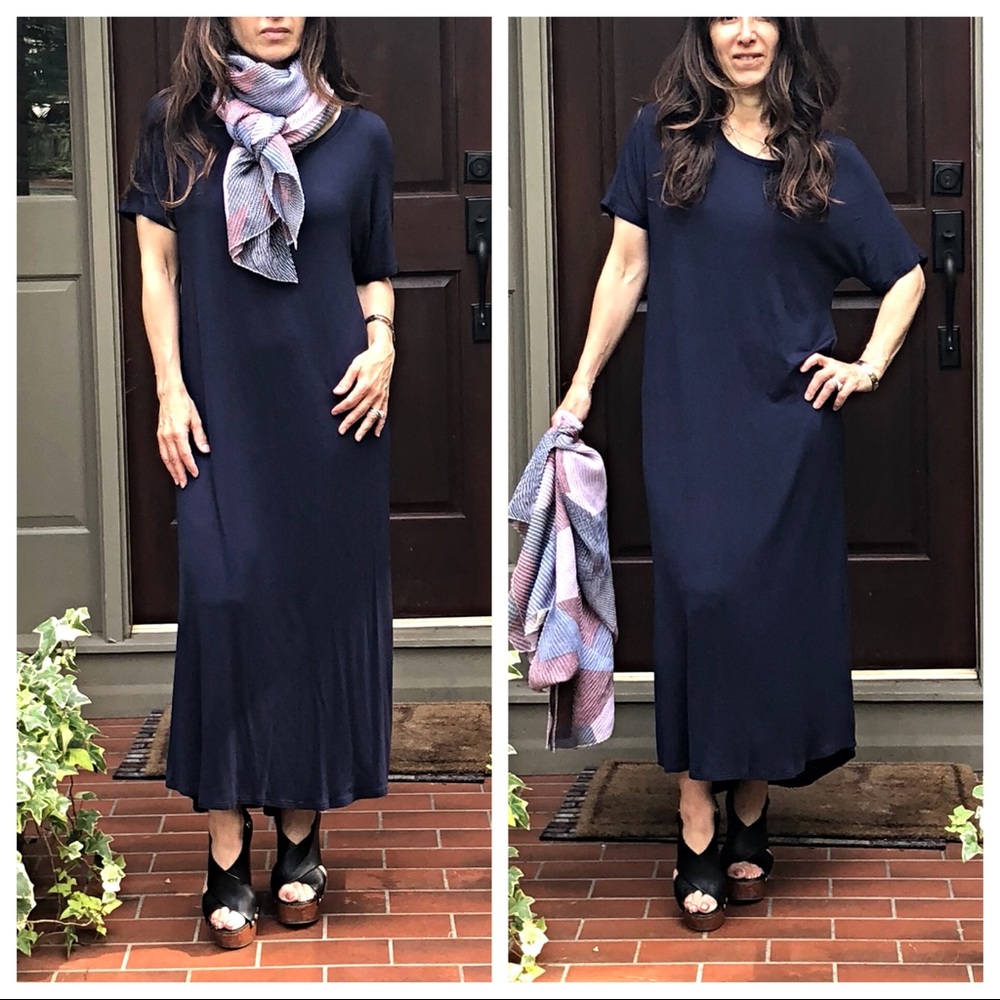 ✨SALE LAST ONE ✨Navy blue shirt sleeve dress - Picture 2 of 8